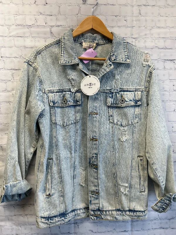 Size Small Ladies Denim DISTRESSED Umgee Jacket Knit Jacket Woven Jacket Fleece Jacket