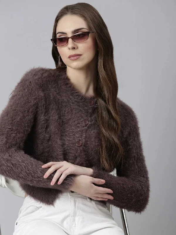 Women Taupe Solid Crop Cardigan-CHN-618-Taupe Chenille Fabric Brocade Fabric Lace Fabric Women Taupe Solid Crop Cardigan-CHN-618-Taupe Chenille Fabric Brocade Fabric Lace Fabric