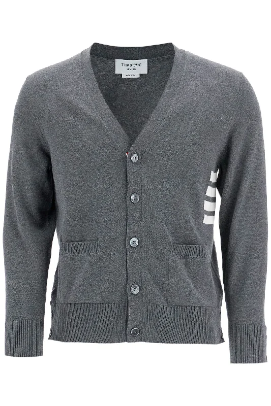 4-bar Cotton Cardigan For Herringbone Houndstooth Plaid