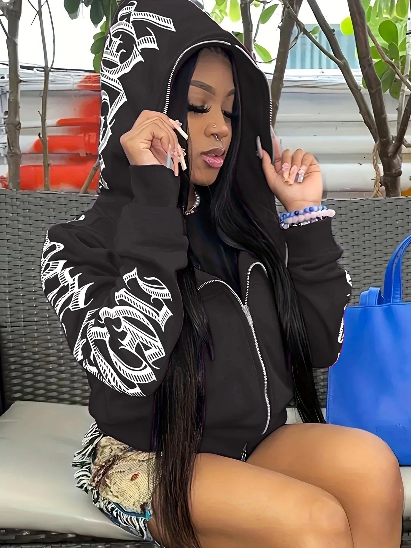 New 2024 Winter Letter Printed Zip Up Hoodie Streetwear Women Cyber Y2k Jackets Cardigan Gothic Punk Clothes Sweatshirts Mesh Blend Leather Blend Suede Blend New 2024 Winter Letter Printed Zip Up Hoodie Streetwear Women Cyber Y2k Jackets Cardigan Gothic Punk Clothes Sweatshirts Mesh Blend Leather Blend Suede Blend