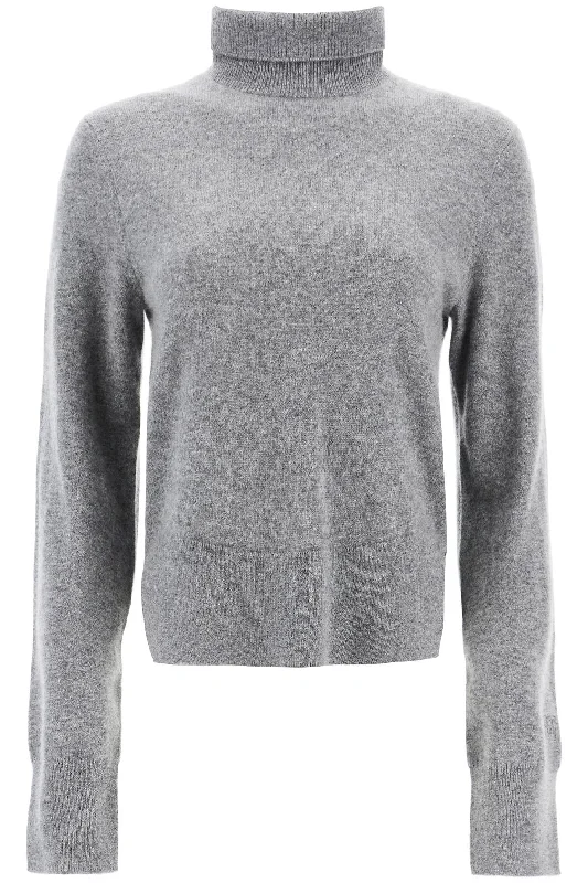 Short Cashmere Sweater 'd  - Grey Handmade Hand-knitted Hand-woven