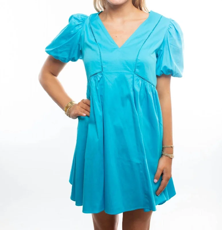 Emily Dress In Turquoise