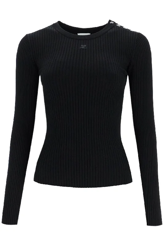 'ribbed Stretch Knit Pullover Sweater  - Black Wool Sweater Cotton Sweater Cashmere Sweater