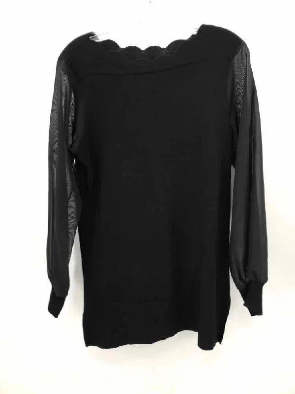 Pre-Owned Cable & Gauge Black Size Small Sweater Turtle Neck Boat Neck Asymmetrical Neck Pre-Owned Cable & Gauge Black Size Small Sweater Turtle Neck Boat Neck Asymmetrical Neck