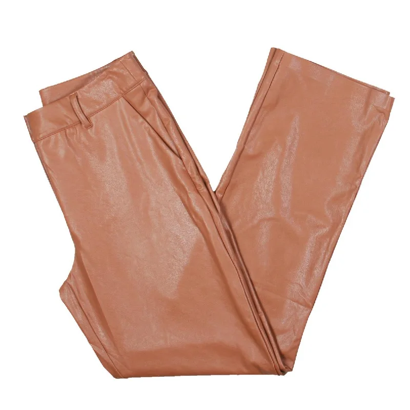 Commando Womens Faux Leather Straight Leg Trouser Pants Trousers Brand Named