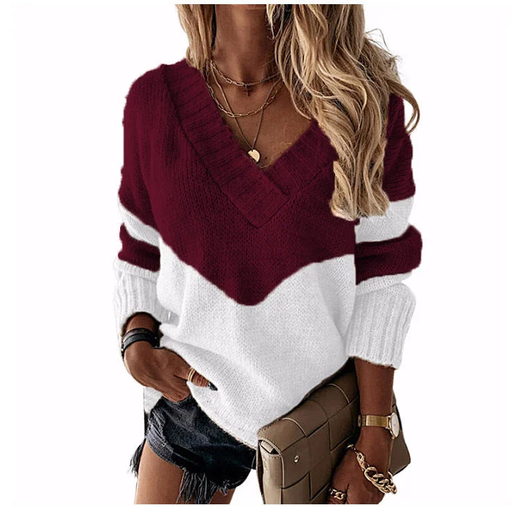Striped Wine Red