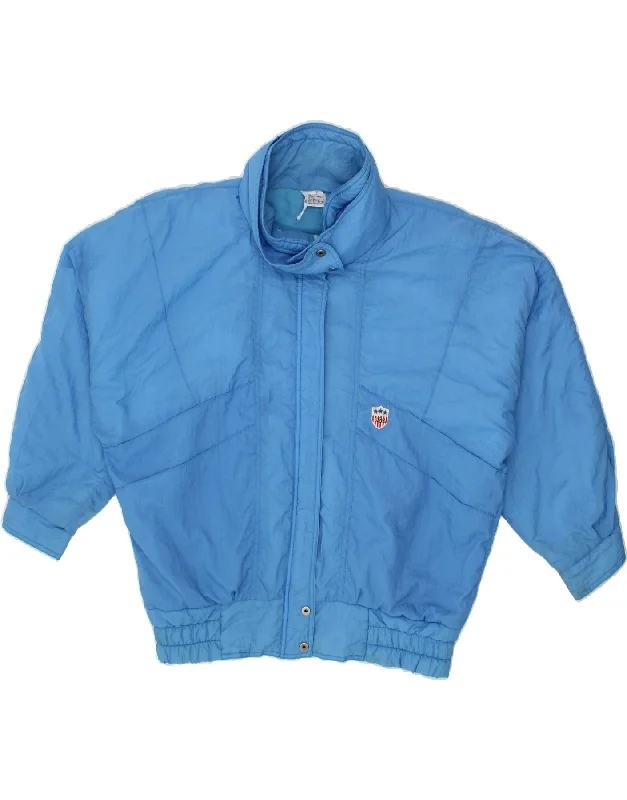 VINTAGE Womens Windbreaker Jacket EU 38 Medium Blue Polyamide Jersey Jacket Tulle Jacket Batik Jacket VINTAGE Womens Windbreaker Jacket EU 38 Medium Blue Polyamide Jersey Jacket Tulle Jacket Batik Jacket