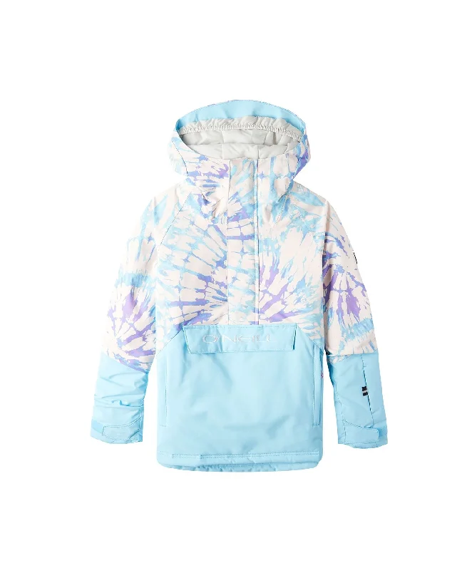 Girl's O'Riginals Anorak Jacket - Blue Wave Colour Block Anorak Shell Jacket Lightweight Jacket