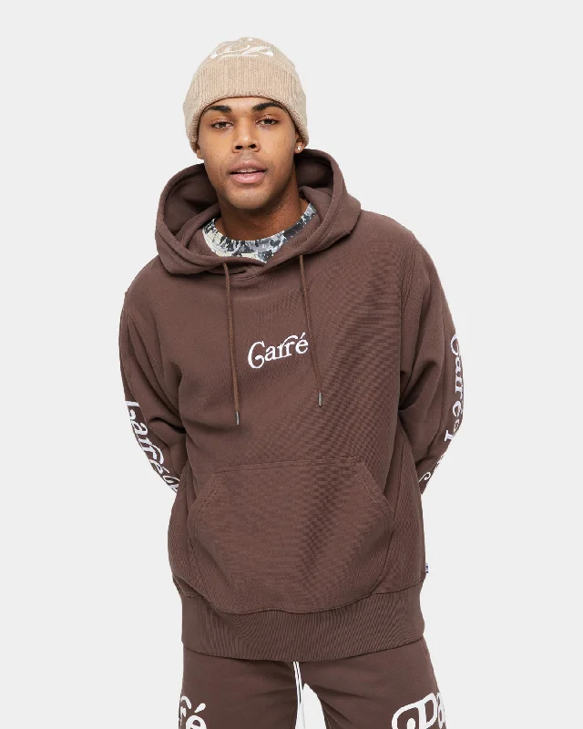Carre Volle Hoodie Dark Brown Hoodie with Applique Textured Unique