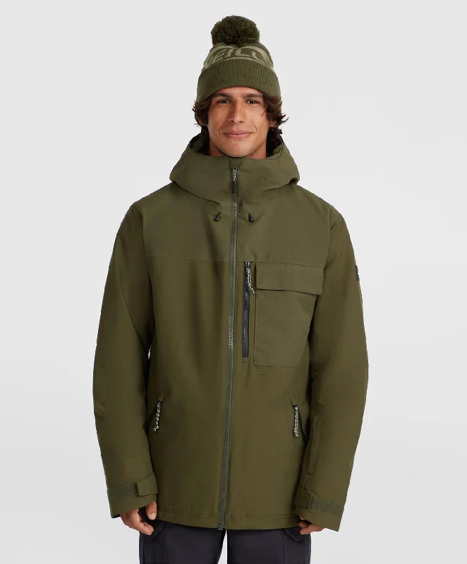 Men's Utility Hybrid Snow Jacket - Forest Night Wool Fabric Cashmere Fabric Tweed Fabric