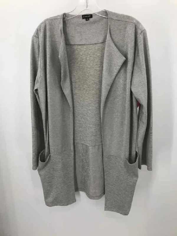 Pre-Owned Komarov Silver Size Medium Long Cardigan Sweater Collared Crew Neck Turtle Neck Pre-Owned Komarov Silver Size Medium Long Cardigan Sweater Collared Crew Neck Turtle Neck