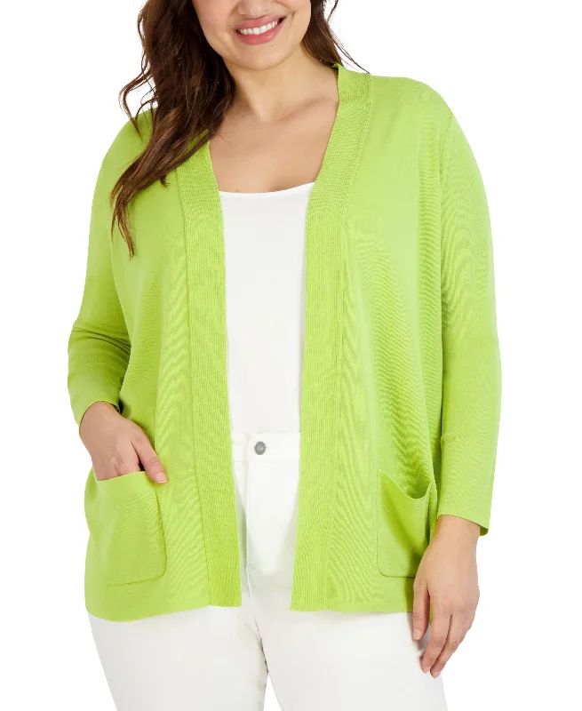 Jones New York Plus Size Open Front Cardigan Notch Collar Peter Pan Collar Cowl Neck Jones New York Plus Size Open Front Cardigan Notch Collar Peter Pan Collar Cowl Neck