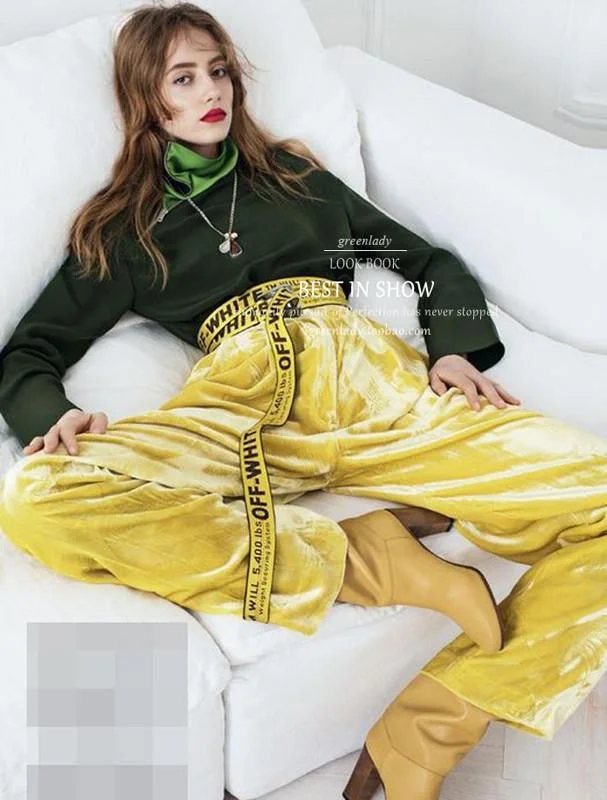 Velvet High Waisted Loose Long Wide Leg Pants Women Trouser Fashion 3 Colors Trousers cozy soft