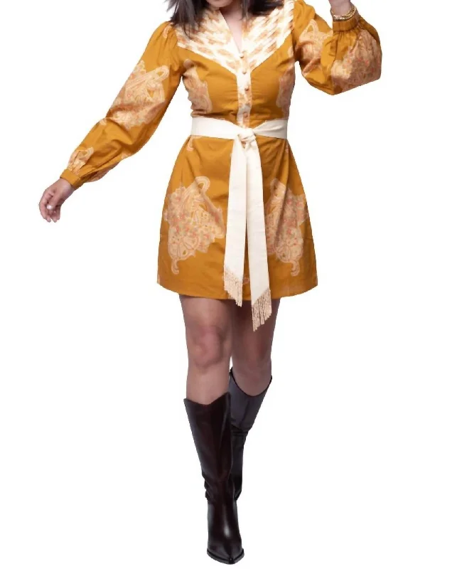 Rowe Dress In Royal Yellow