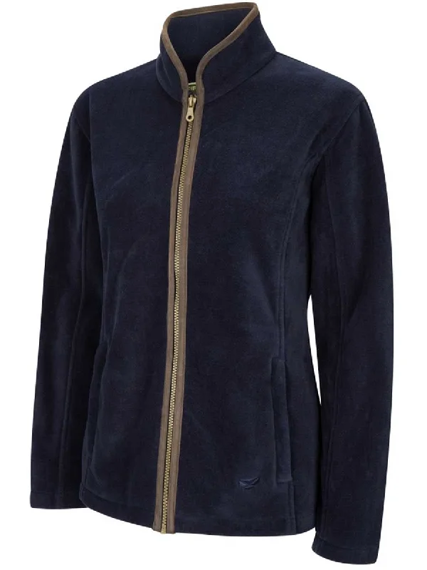 HOGGS OF FIFE Stenton Technical Fleece Jacket - Ladies - Midnight Navy Oversized Jacket Tailored Jacket Straight Jacket