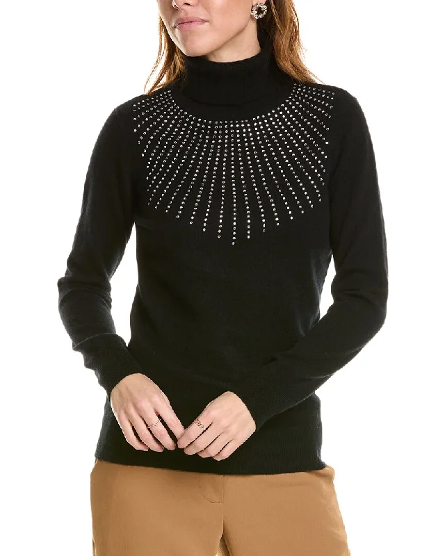 Sofiacashmere Heatset Starburst Turtleneck Cashmere Sweater Chenille Blend Fleece Blend Nylon Blend Sofiacashmere Heatset Starburst Turtleneck Cashmere Sweater Chenille Blend Fleece Blend Nylon Blend
