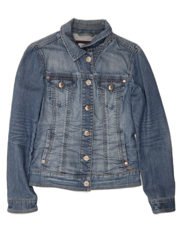ESPRIT Womens Denim Jacket UK 12 Medium Blue Cotton Mesh Jacket Canvas Jacket Denim Jacket ESPRIT Womens Denim Jacket UK 12 Medium Blue Cotton Mesh Jacket Canvas Jacket Denim Jacket