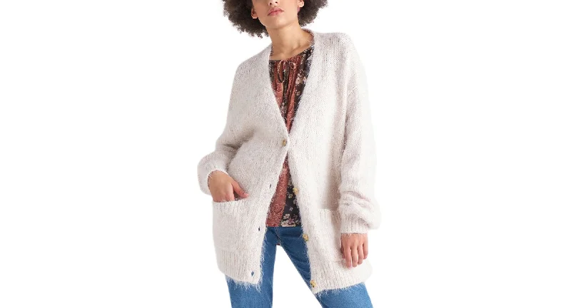 Petite Oversized Eyelash Cardigan Velvet Chenille Corduroy