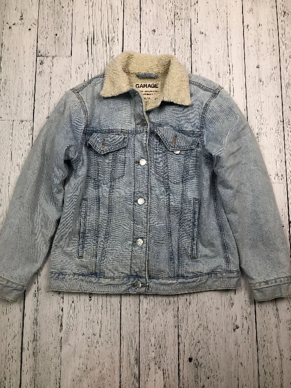 Garage blue denim girlfriend jacket - Hers M Cardigan Sweater Pullover