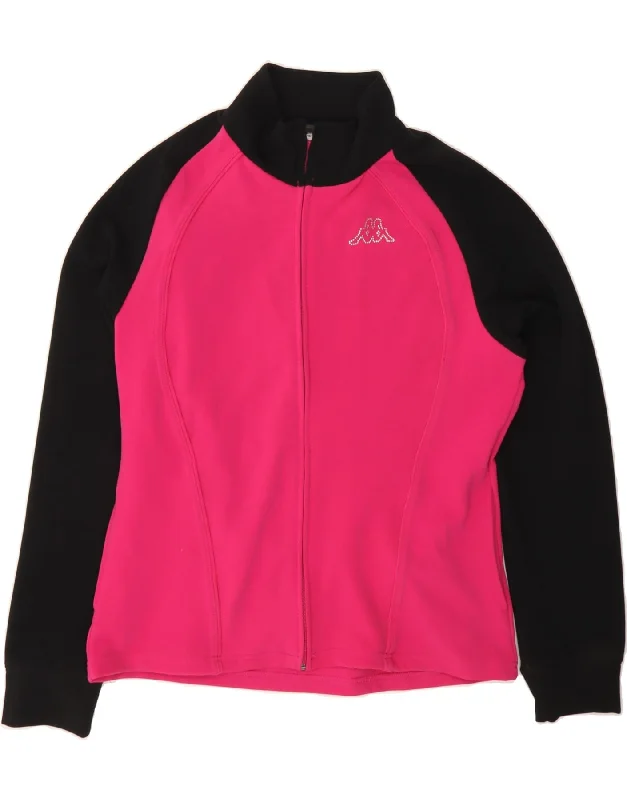 KAPPA Womens Tracksuit Top Jacket UK 20 2XL Pink Colourblock Polyester A-Line Jacket Boat Neck Shawl Collar KAPPA Womens Tracksuit Top Jacket UK 20 2XL Pink Colourblock Polyester A-Line Jacket Boat Neck Shawl Collar