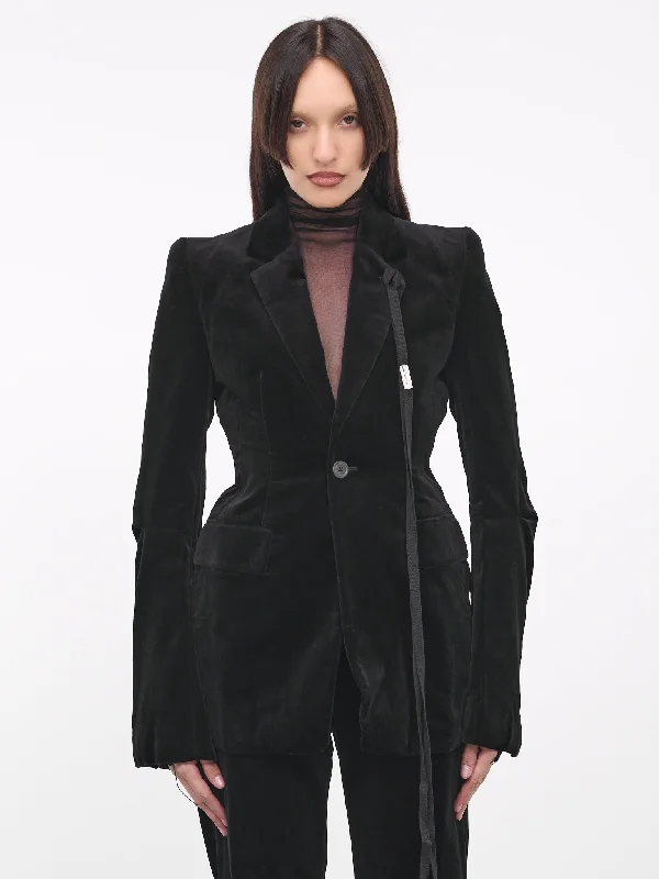 Velvet Sigrid Tailored Jacket (B0011410-FA351-099-BLACK) Belted Jacket Elasticated Jacket Padded Jacket