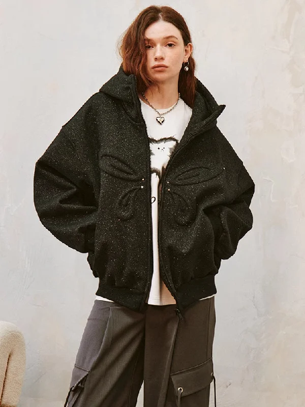 High end hooded loose sweatshirt【s0000006417】 Hoodie with Raw Hem Edgy Unfinished