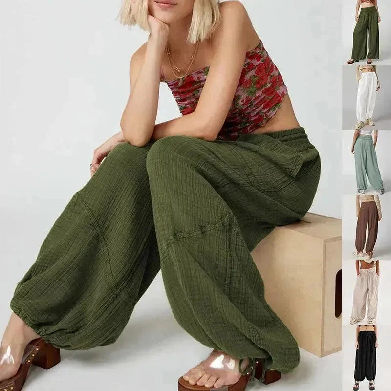 Loose Wide Leg Pants Women Drawstring Leggings Trousers Trousers Bestseller Popular
