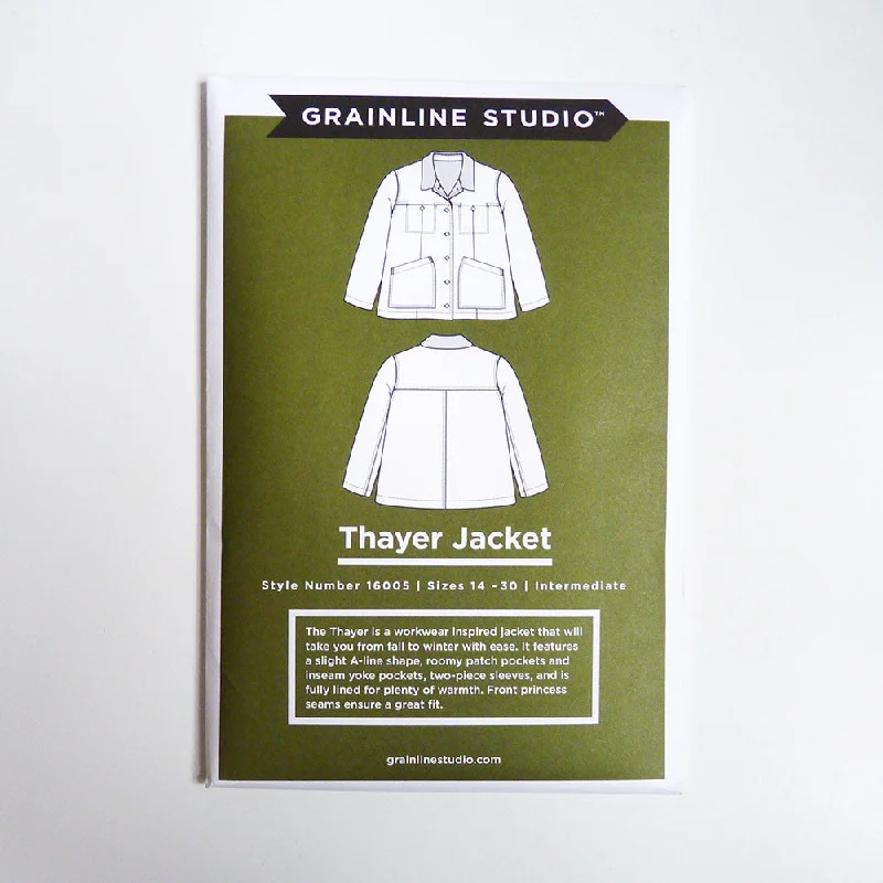 Grainline Studio : Thayer Jacket Extended Sizing Front Pockets Side Pockets Patch Pockets