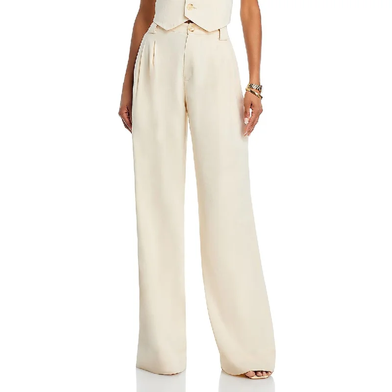 A.L.C. Womens Tommy II Linen Pleated Trouser Pants Trousers Recommended Stylist