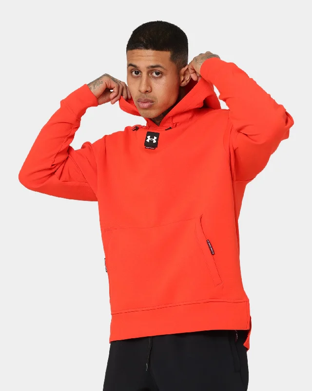 Under Armour Summit Knit Hoodie Red/White Oversized Hoodie Comfort Casual