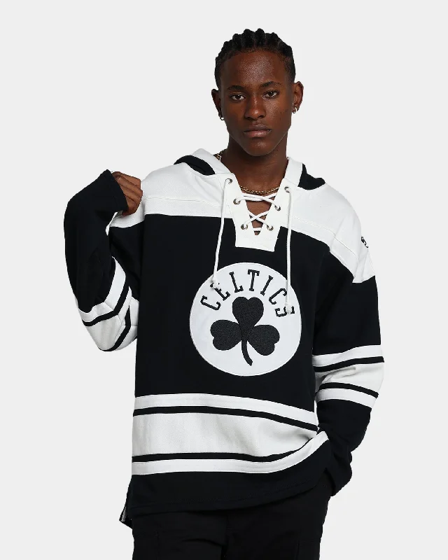 47 Brand Boston Celtics Superior Lacer Hoodie Jet Black Hoodie with Mesh Breathable Sporty 47 Brand Boston Celtics Superior Lacer Hoodie Jet Black Hoodie with Mesh Breathable Sporty