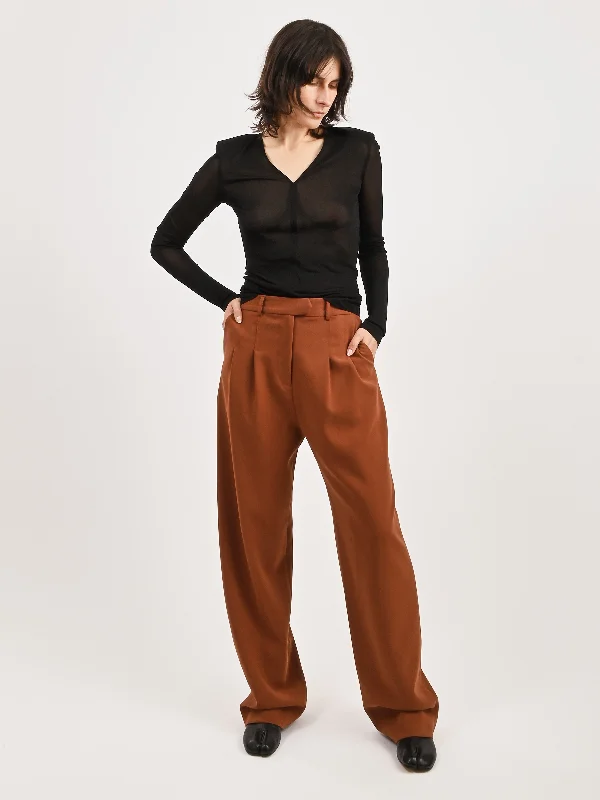 Clay Pleated Trouser Trousers Essential Wardrobe