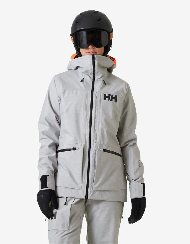 W POWDERQUEEN 3.0 JACKET, Grey Melange Jacket Blazer Coat