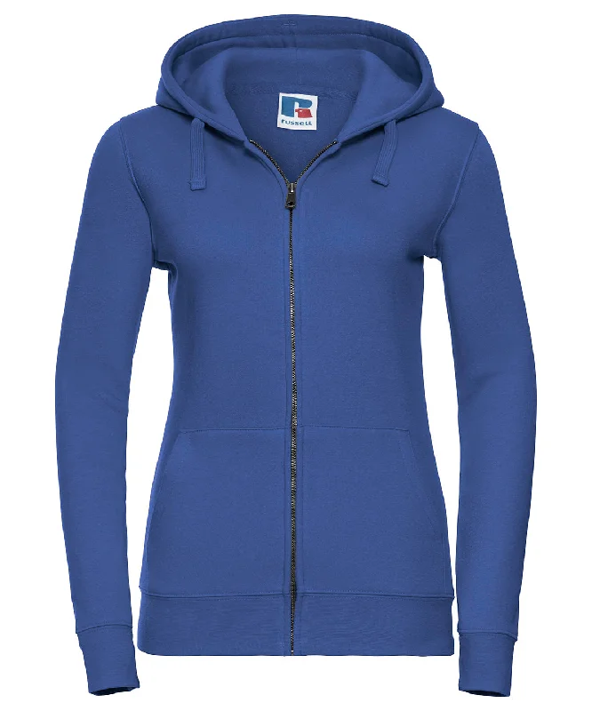 Bright Royal - Women's authentic zipped hooded sweatshirt Hoodie with Contrast Stitching Detailed Premium Bright Royal - Women's authentic zipped hooded sweatshirt Hoodie with Contrast Stitching Detailed Premium
