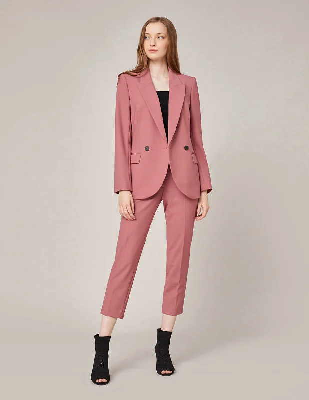MARYLING CROP LEG MID-RISE SUIT TROUSERS Trousers Prom Sequined