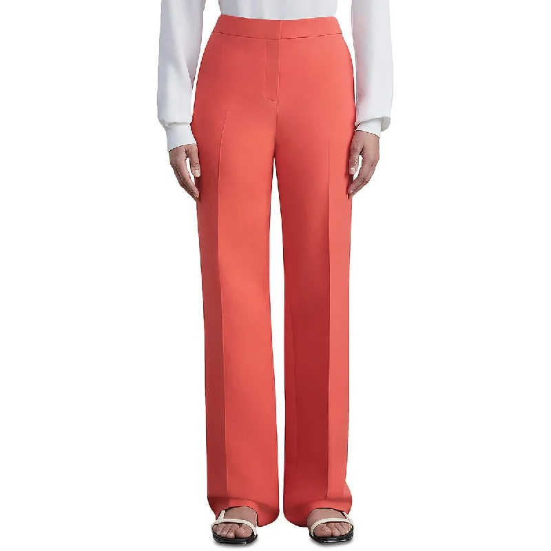 Lafayette 148 New York Womens High Waist Seamed Trouser Pants Trousers Denim Distressed