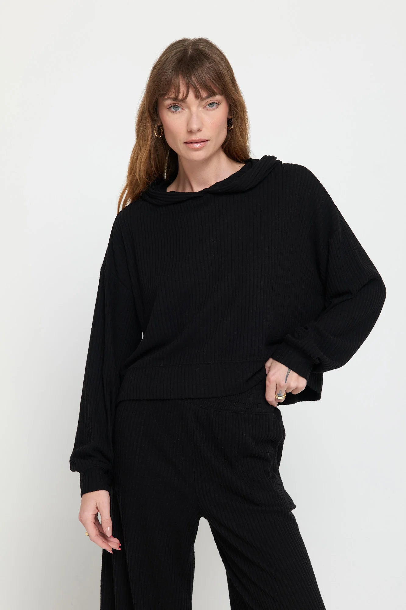 Spiritual Gangster Black Mila Pullover Chenille Soft Sweater