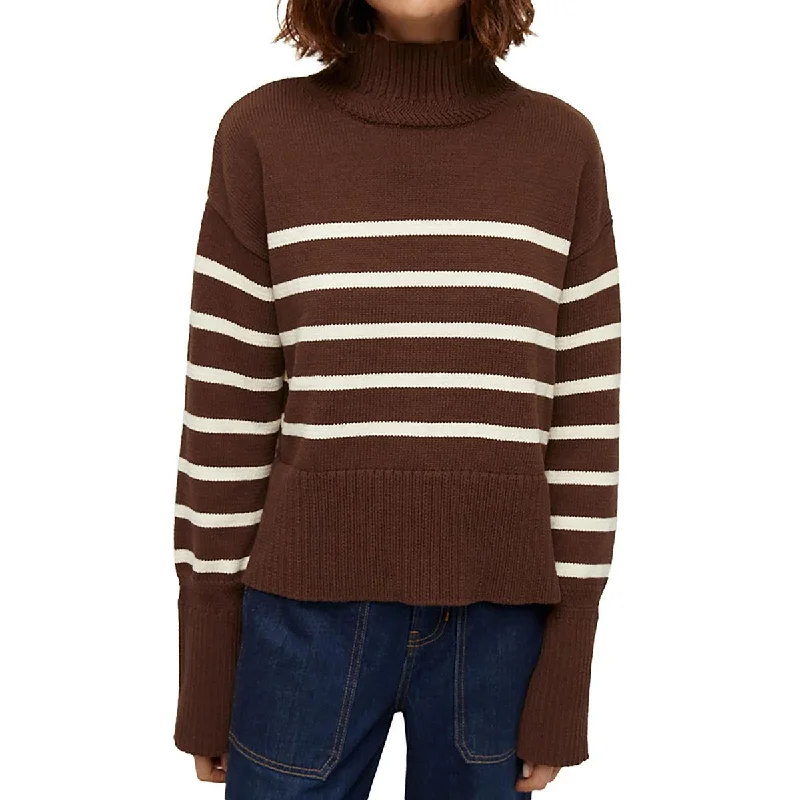 Lancetti Womens Knit Striped Pullover Sweater Zippered Front Buttoned Front Snap Front Lancetti Womens Knit Striped Pullover Sweater Zippered Front Buttoned Front Snap Front