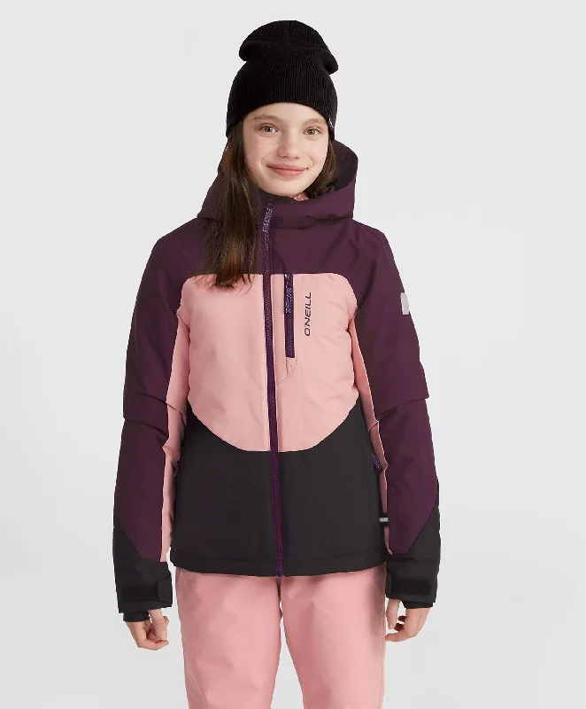 Girl's Carbonite Snow Jacket - Aubergine Nylon Jacket Polyester Jacket Spandex Jacket