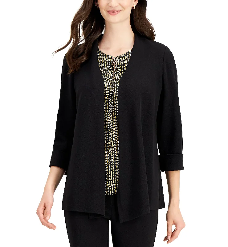 Petite Open-Front Cardigan Anti-Pilling Anti-Shrink Durable