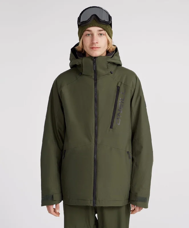 Men's Hammer Snow Jacket - Forest Night Tiered Jacket Buttoned Jacket Zippered Jacket