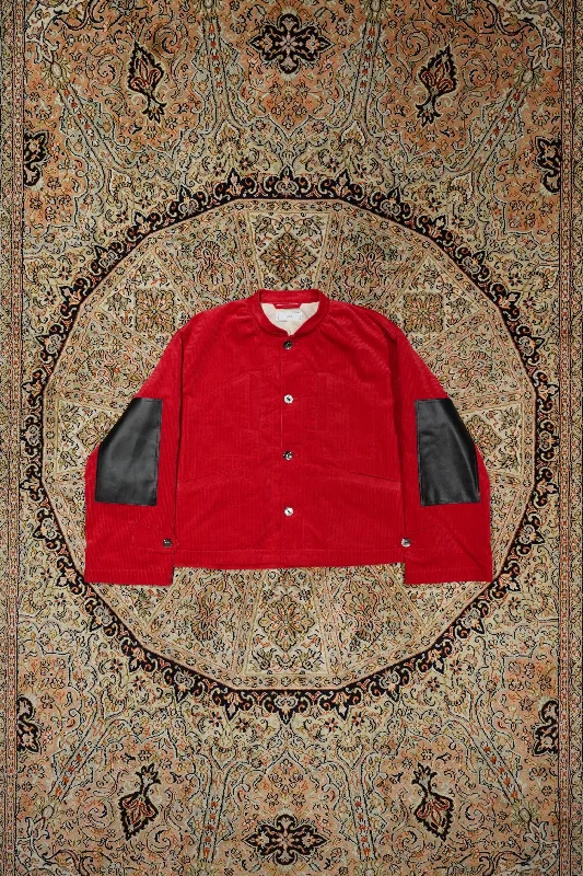 CORDUROY BC HUNTING JACKET (RED) Elasticated Jacket Padded Jacket Insulated Jacket