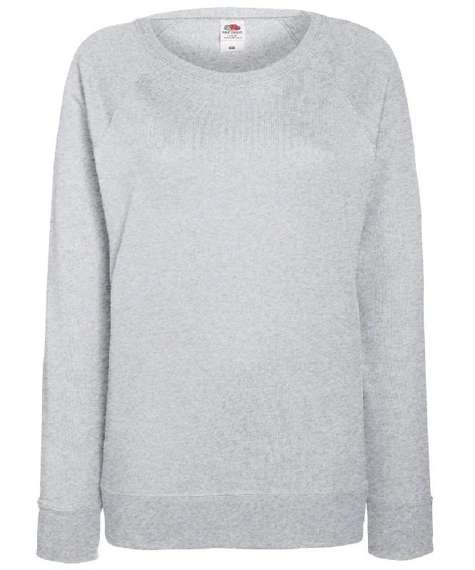 Heather Grey - Women's lightweight raglan sweatshirt Hoodie with High-Low Hem Asymmetrical Trendy Heather Grey - Women's lightweight raglan sweatshirt Hoodie with High-Low Hem Asymmetrical Trendy