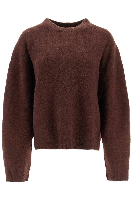 In Wool And Yak Blend Pullover Sweater  - Brown Layered Multi-layer Single Layer