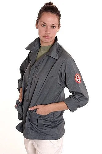 East German Red Cross DRK Women's Utility Jacket Tailored Jacket Straight Jacket A-Line Jacket