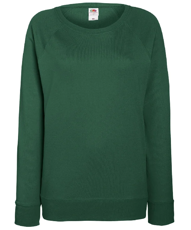 Bottle Green - Women's lightweight raglan sweatshirt Hoodie with Back Slit Movement Comfort Bottle Green - Women's lightweight raglan sweatshirt Hoodie with Back Slit Movement Comfort