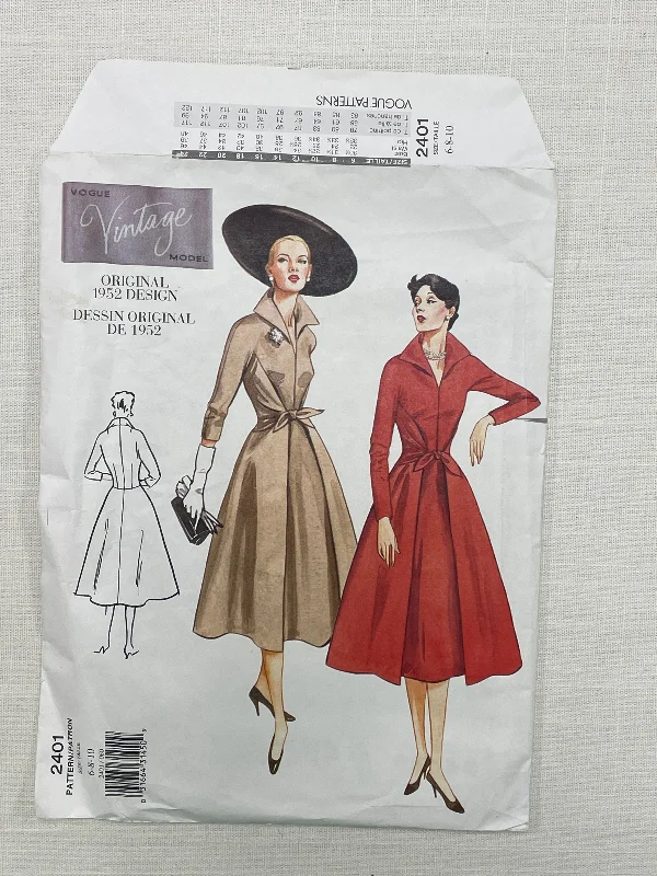 SALE 1952 Reproduction Vogue 2401 Pattern - Dress FACTORY FOLDED