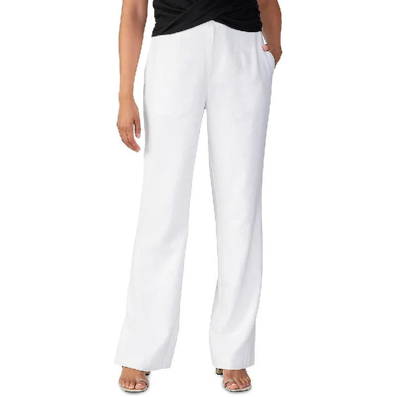 Sanctuary Womens Noho Linen High Rise Trouser Pants Trousers High Rise Slim Fit
