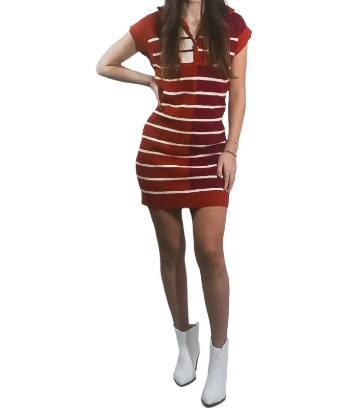Glance In Time Dress In Red
