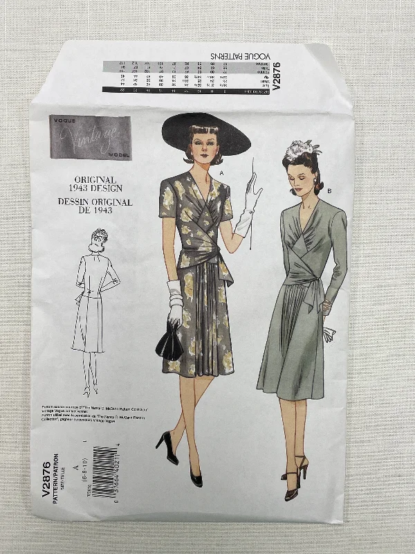 SALE 1953 Reproduction Vogue 2876 Pattern - Dress FACTORY FOLDED